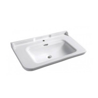 Раковина керамическая Kerasan Waldorf 100х55 см 1 отверстие белый/хром 4142K1bi/cr