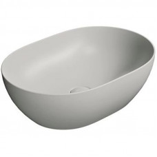Раковина-чаша накладная GSI Pura 500x350 мм овальная без отверстия Cenere Matte 886017 Раковина-чаша накладная GSI Pura 500x350 мм овальная без отверстия Cenere Matte 886017
