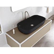 Раковина накладная Scarabeo Glam 76x39 см без отверстия для смесителя Ardesia BIOKER 1803/49BK Раковина накладная Scarabeo Glam 76x39 см без отверстия для смесителя Ardesia BIOKER 1803/49BK