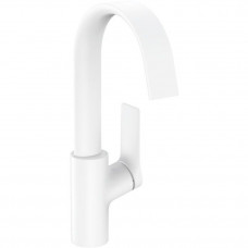 Смеситель для раковины Hansgrohe Vivenis 210 с поворотным изливом со сливным гарнитуром матовый белый 75030700 Смеситель для раковины Hansgrohe Vivenis 210 с поворотным изливом со сливным гарнитуром матовый белый 75030700