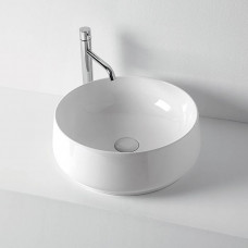 Раковина накладная Kerasan F10 D43х16 см без отверстия белая 460401