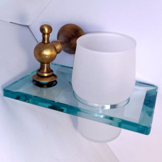 Стакан Tiffany World Retro RE 143.92 бронза прозрачное стекло RE14392 Стакан Tiffany World Retro RE 143.92 бронза прозрачное стекло RE14392
