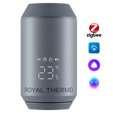 Термостат радиаторный электронный Royal Thermo Smart Heat 2.0 серебристый НС-1735440 Термостат радиаторный электронный Royal Thermo Smart Heat 2.0 серебристый НС-1735440