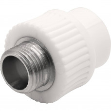 Муфта комбинированная Thermolight PP-R 20x1/2 НР белая 1620506 Муфта комбинированная Thermolight PP-R 20x1/2 НР белая 1620506