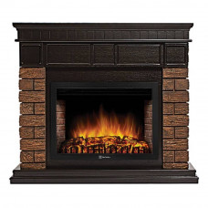 Портал для электрокамина Firelight Bricks Wood 30 камень коричневый шпон темный дуб НС-1525995