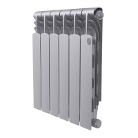 Радиатор биметаллический Royal Thermo Revolution B 500 6 секций боковое подключение Silver Satin 1682426