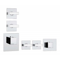 Смеситель для душа термостатический Bossini Rectangular High-Flow внешняя часть хром Z033203.030