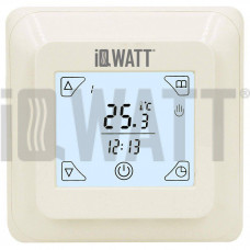 Терморегулятор программируемый IQWATT IQ THERMOSTAT TS сенсорный слоновая кость 403 Терморегулятор программируемый IQWATT IQ THERMOSTAT TS сенсорный слоновая кость 403
