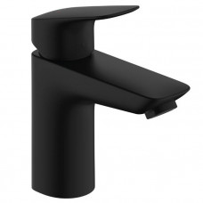 Смеситель для раковины Hansgrohe Logis 100 однорычажный с донным клапаном Push-Open черный матовый 71107670 Смеситель для раковины Hansgrohe Logis 100 однорычажный с донным клапаном Push-Open черный матовый 71107670