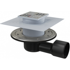 Трап для душа AlcaPlast 105x105/50/75 мм боковой выпуск решетка нержавеющая сталь APV3344