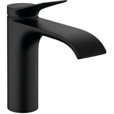 Смеситель для раковины Hansgrohe Vivenis 110 однорычажный со сливным гарнитуром матовый черный 75020670 Смеситель для раковины Hansgrohe Vivenis 110 однорычажный со сливным гарнитуром матовый черный 75020670