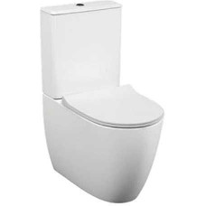 Унитаз напольный безободковый VitrA Sento Rim-ex Back-to-Wall с тонким сиденьем микролифт 9830B003-7203