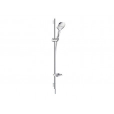 Душевой гарнитур Hansgrohe Raindance Select E 120 3jet со штангой 900 мм белый/хром 26621400 Душевой гарнитур Hansgrohe Raindance Select E 120 3jet со штангой 900 мм белый/хром 26621400