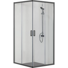 Душевой уголок Aquanet ARI KV 09020BL 900x900x2000 мм квадратный черный/прозрачное стекло AQ ARI KV 09020BL