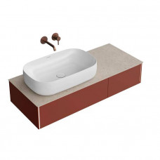 Тумба под раковину подвесная Kerama Marazzi Magica 115.4х48.5х22 см 2 ящика венецианский красный матовый MA.120.2/VR.M Тумба под раковину подвесная Kerama Marazzi Magica 115.4х48.5х22 см 2 ящика венецианский красный матовый MA.120.2/VR.M