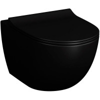 Унитаз подвесной безободковый VitrA Sento матовый черный 7748B083-0101