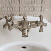 Смеситель для биде Sbordoni Déco Prestige на 1 отверстие с донным клапаном никель DP76NI