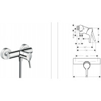 Смеситель для душа Hansgrohe Talis S без эксцентриков и отражателей хром 72601000