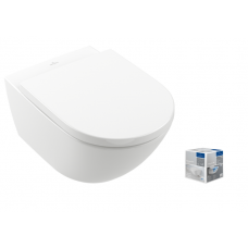 Унитаз подвесной безободковый Villeroy & Boch Subway 3.0 CeramicPlus 370х560х360 мм 4670TSR1