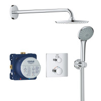 Душевой набор GROHE Grohtherm со встраиваемым термостатом и верхним душем 34734000