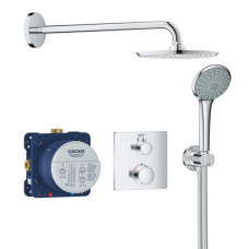 Душевой набор GROHE Grohtherm со встраиваемым термостатом и верхним душем 34734000