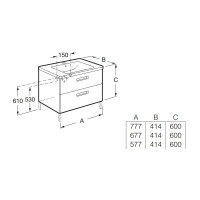 Тумба под раковину Roca The Gap Original 600 мм белый матовый ZRU9302734