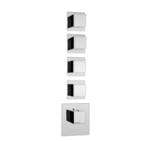 Внешняя часть термостата для душа Bossini Cube хром Z032208.030