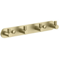 Планка с 4 крючками Aquanet Europa шлифованное золото AQ4123BG