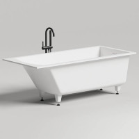 Ванна встраиваемая Salini Cascata KIT 170х75х60 см с сифоном и ножками S-Stone белый матовый 104323M