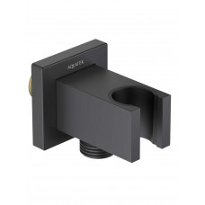 Шланговое подсоединение с держателем Aquanet AQ2463MB матовый черный AQ2463MB
