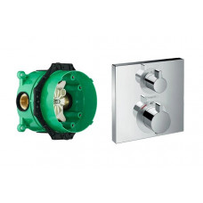 Комплект термостатического смесителя для душа Hansgrohe Ecostat Square 15714000/01800180 15714000S Комплект термостатического смесителя для душа Hansgrohe Ecostat Square 15714000/01800180 15714000S
