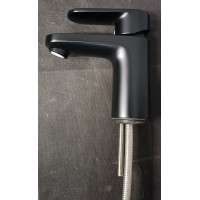 Смеситель для раковины Hansgrohe Vernis Blend 70 со сливным гарнитуром черный матовый 71550670