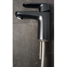 Смеситель для раковины Hansgrohe Vernis Blend 70 со сливным гарнитуром черный матовый 71550670