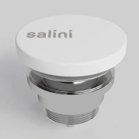 Донный клапан для раковины Salini D604 фиксированный S-Stone белый глянцевый 166202G