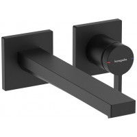 Смеситель для раковины hansgrohe Tecturis E 225 мм настенный на 2 отверстия внешняя часть черный матовый 73051670