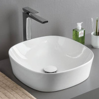 Раковина накладная Artceram Ghost 42 см без отверстия белая GHL001 01 00
