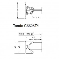 Встраиваемая часть для настенного смесителя Nicolazzi Unico Tondo C5523T/1 Встраиваемая часть для настенного смесителя Nicolazzi Unico Tondo C5523T/1