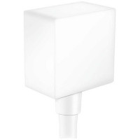 Шланговое подсоединение Hansgrohe FixFit Square с обратным клапаном матовый белый 26455700
