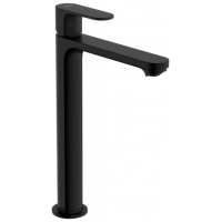 Смеситель для раковины Hansgrohe Rebris S 242 мм со сливным гарнитуром CoolStart черный матовый 72580670
