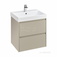 Тумба под умывальник подвесная Roca Ona 585x450x565 мм 2 ящика Бежево-серый матовый A857613510