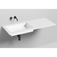 Раковина врезная снизу Salini Marea 60х40х12.8 см с переливом S-Stone белый матовый 1802214M