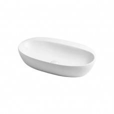 Раковина накладная Azzurra Elegance Circle 70x42x14 см Bianco lucido ELLA070420C0BI