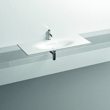Раковина Kerasan Shape 122х52 см встраиваемая 1 отверстие белый глянцевый 548001