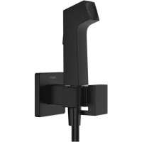 Гигиенический душ Hansgrohe 1jet E EcoSmart+ со смесителем держателем и шлангом 125 см матовый черный 29233670