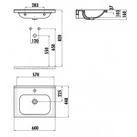 Раковина мебельная Creavit IDEAL 60 60x45 см белая ID060-00CB00E-0000
