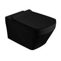 Унитаз подвесной SIMAS Baden Baden безободковый 56х36 см черный матовый F85/BB18nero matt