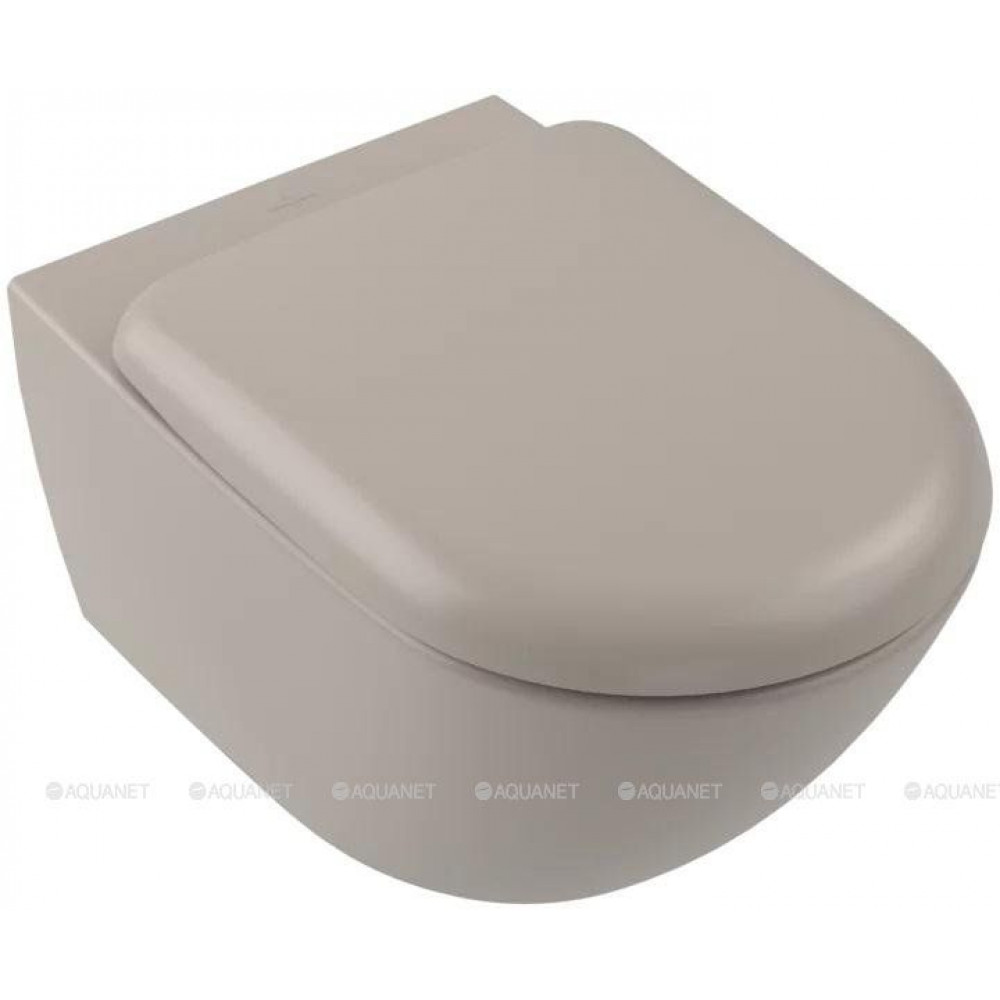 Унитаз подвесной Villeroy & Boch Antao 370x560 мм CeramicPlus цвет Almond 4674T0AM