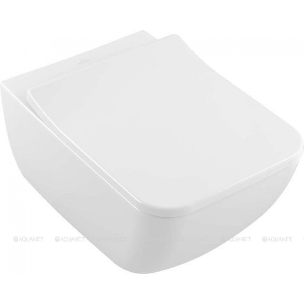 Унитаз подвесной Villeroy & Boch Venticello 375x560 мм CeramicPlus без сиденья 4611R0R1