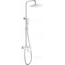 Душевая система Haiba HB24505-8 с изливом и тропическим душем хром/белый HB24505-8 Душевая система Haiba HB24505-8 с изливом и тропическим душем хром/белый HB24505-8