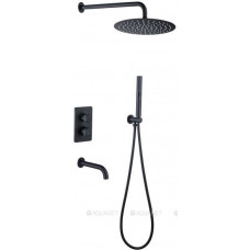 Душевая система Allen Brau Priority V.3 термостат Vernet душ Slim 300 мм излив черный матовый 5.31014-31 Душевая система Allen Brau Priority V.3 термостат Vernet душ Slim 300 мм излив черный матовый 5.31014-31